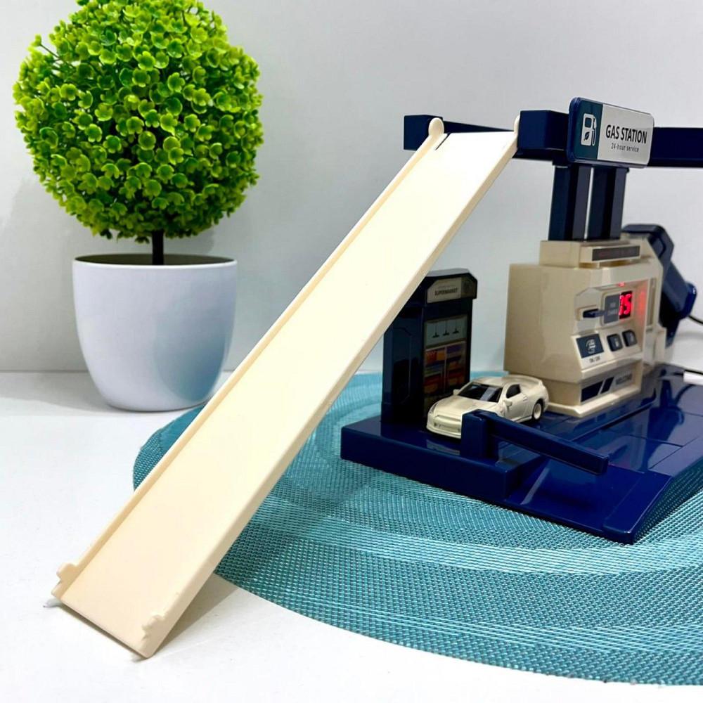 Набір Автозаправка для дітей зі звуком машинка в комплекті Біло-синій (CM559-22M) Чернігів - фото 6