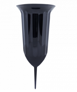 Вазон Флора зі штирем 16см чорний Алеана Житомир - изображение 1