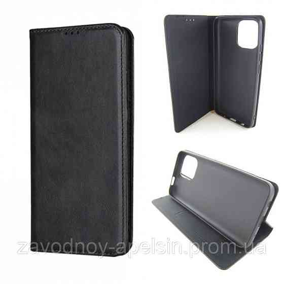 Чехол книжка Xiaomi Redmi A1 A2 кожаный (черный) Одесса