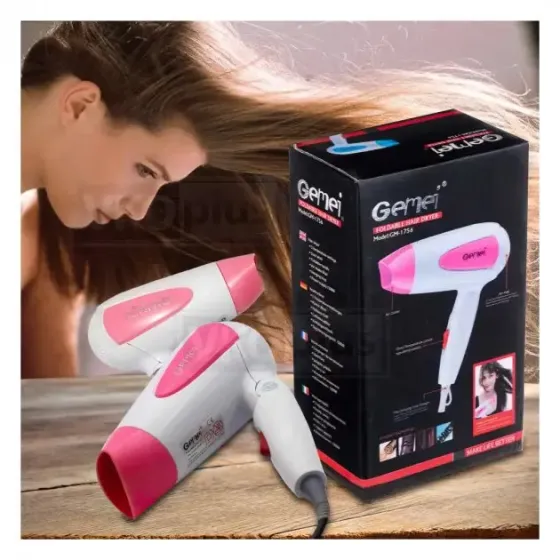 Фен компактный складной GEMEI GM-1756 1200 Вт Коломыя