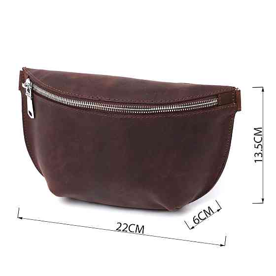 Матовая женская бананка Shvigel 16395 Коричневый Киев