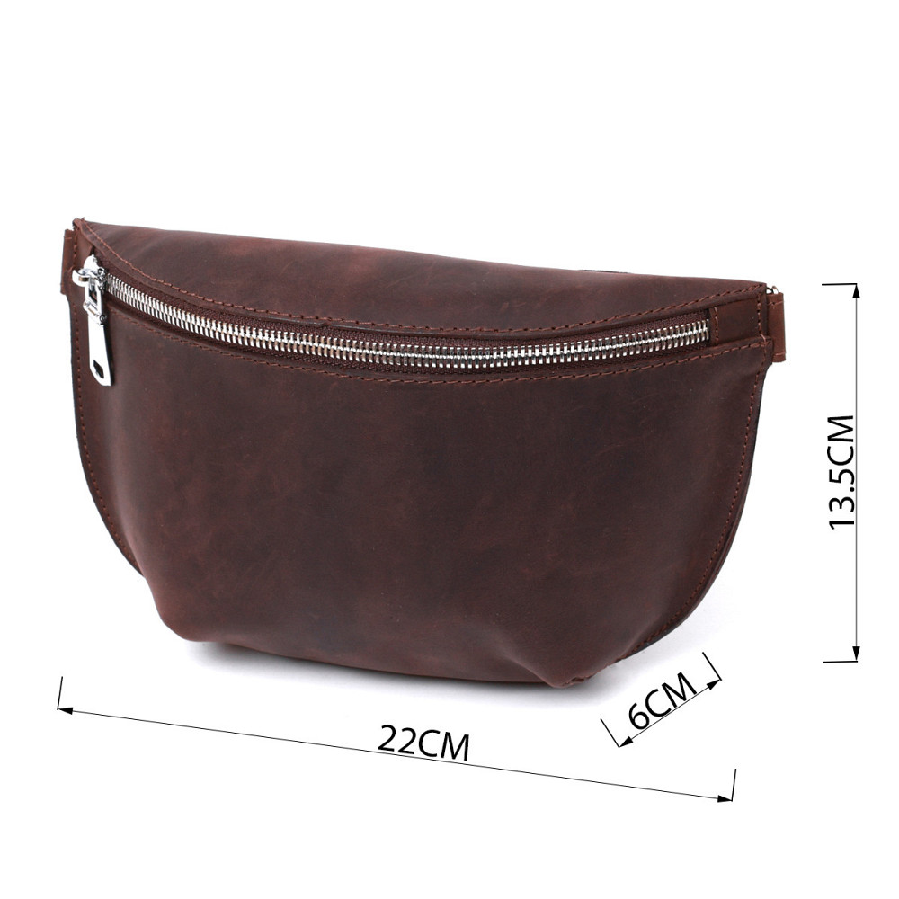 Матовая женская бананка Shvigel 16395 Коричневый Киев - изображение 3