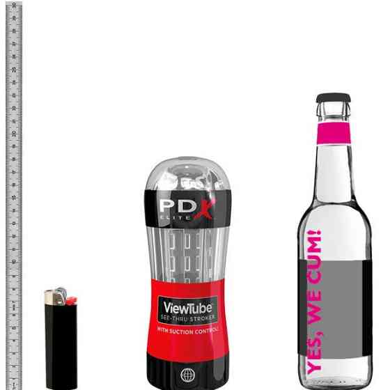 Мастурбатор Pipedream PDX Elite Viewtube See-Thru Stroker прозрачный, 18.5 см Sex Aura Киев