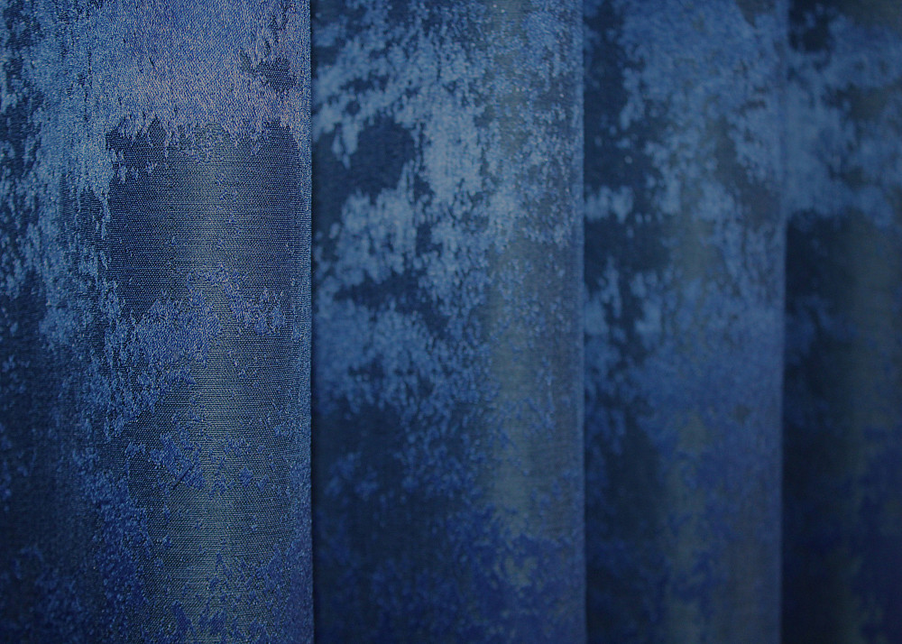 Комплект коротких штор VR-Textil Жакард Sultan XO № 1149ш Синій 130х170 см 2 шт (35-0114) Київ - фото 7