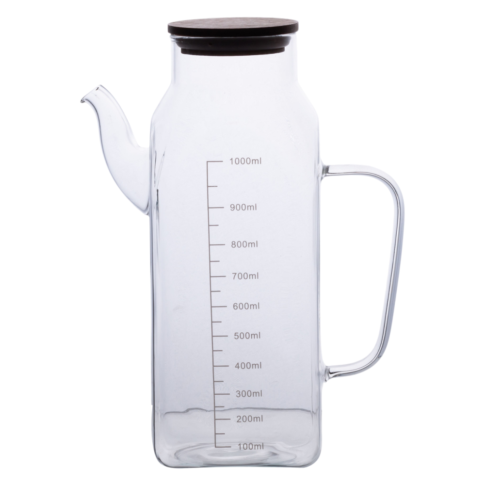 Ємність для олії та оцту з бамбуковою кришкою 1 літр HP-34-2 Коломия - фото 1