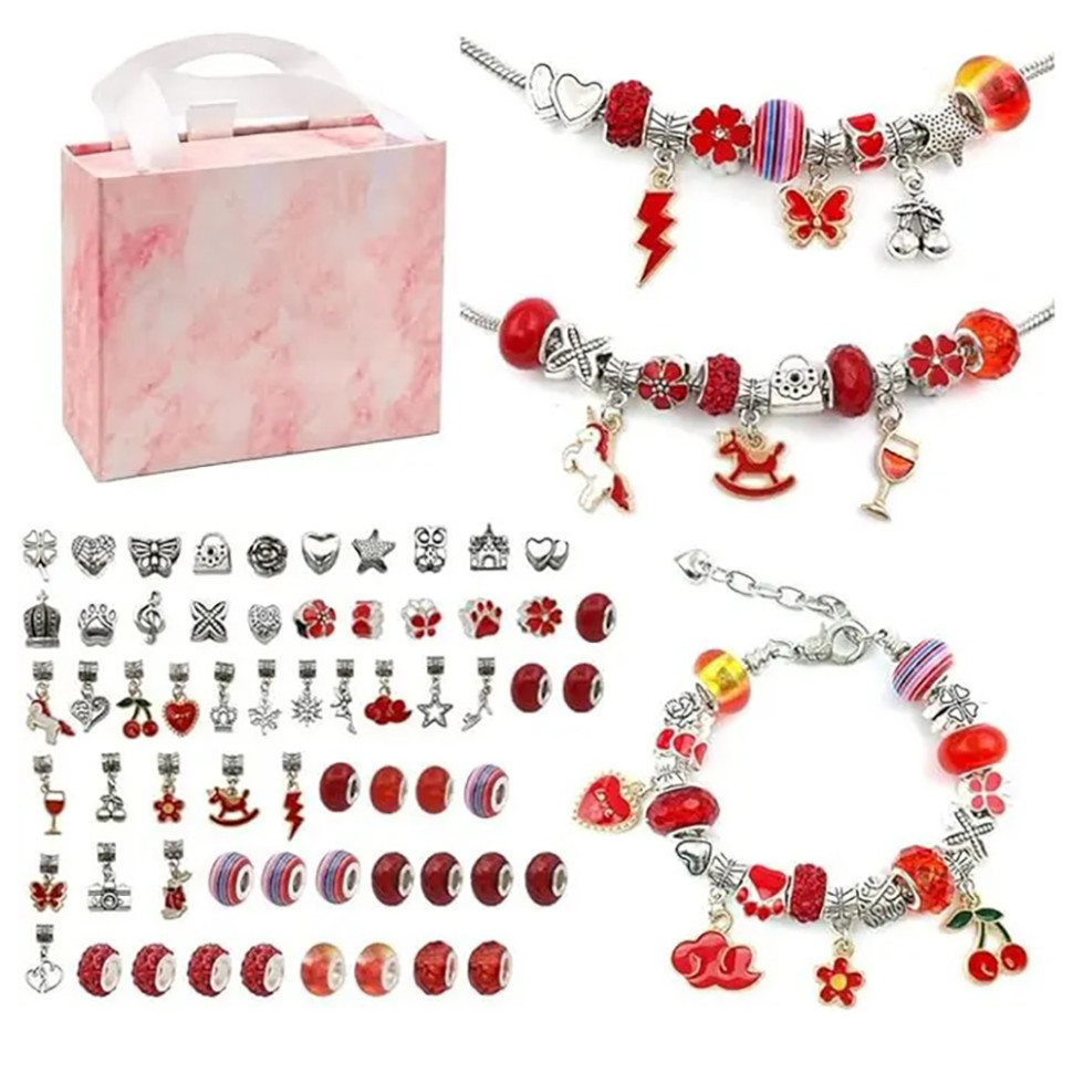 Набір для створення браслетів "Пандора" PDL610-4 червоний Вінниця - фото 1