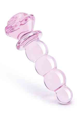 Фалоімітатор ялинка зі скла Dream Toys Glaze Glass у формі бутона троянди Sex Aura Київ