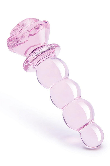 Фалоімітатор ялинка зі скла Dream Toys Glaze Glass у формі бутона троянди Sex Aura Київ - фото 1