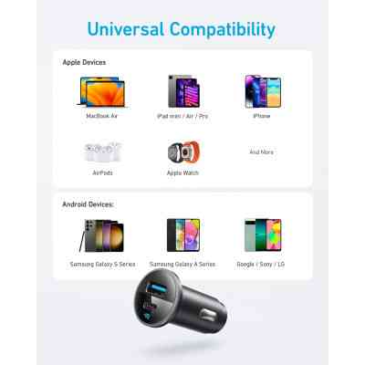 Зарядний пристрій Anker PowerDrive 323 30W PD + 22.5W USB-A Black (A2735G11) Вінниця