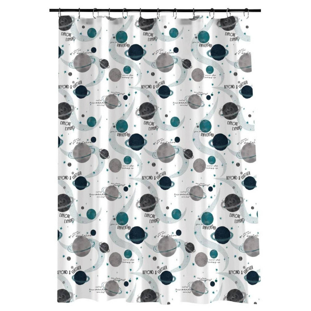 Штора для ванной и душа 180x180 см водоотталкивающая,шторка для душевой с пластиковыми крючками,белая Каменец-Подольский - изображение 5