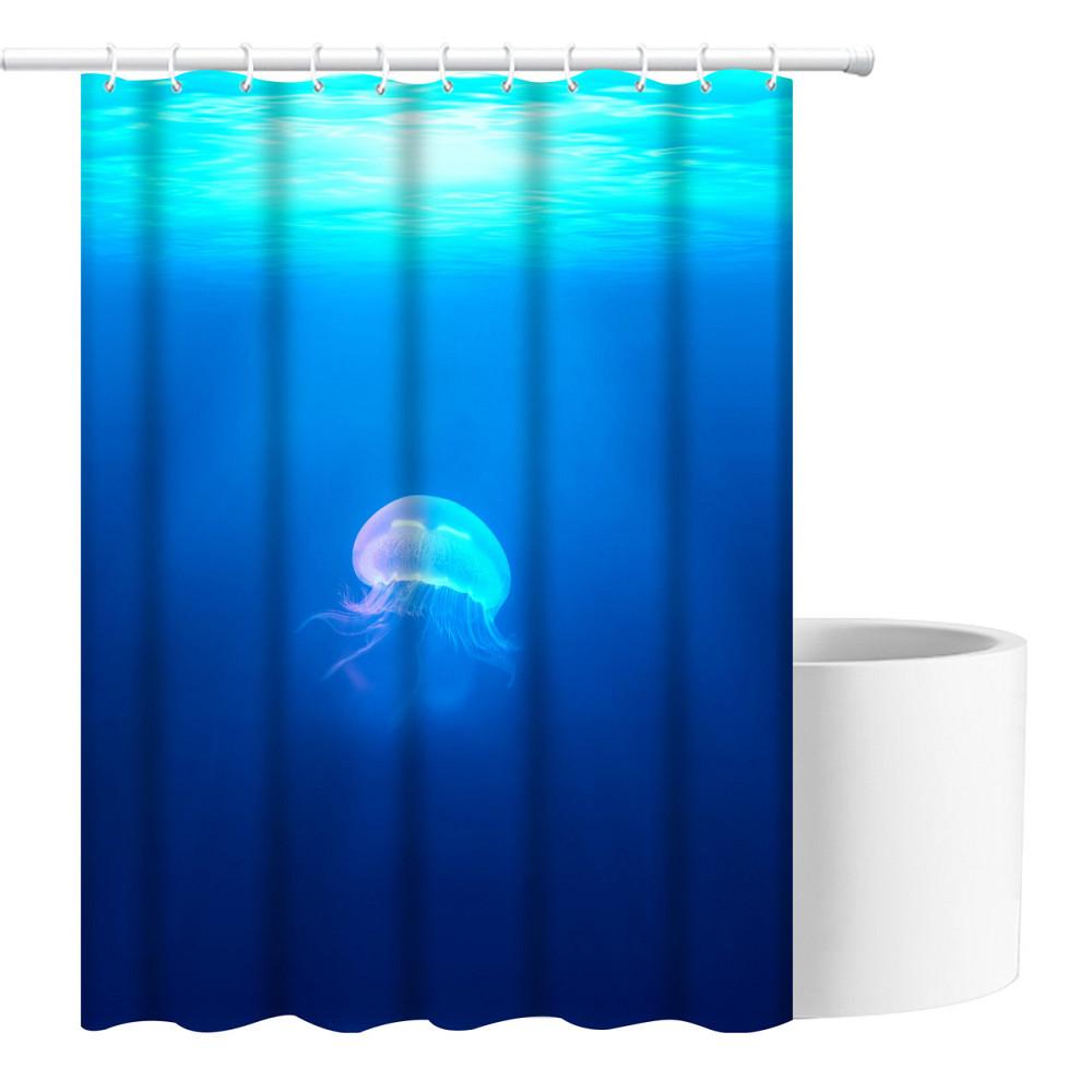 Шторка для ванны из полиэстера водонепроницаемая Bathlux 180x180 см с кольцами, занавеска для ванной комнаты Каменец-Подольский - изображение 3