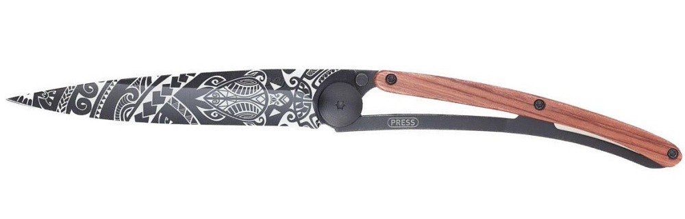 Универсальный Складной Нож с лазерной гравировкой Полинезийский Deejo 