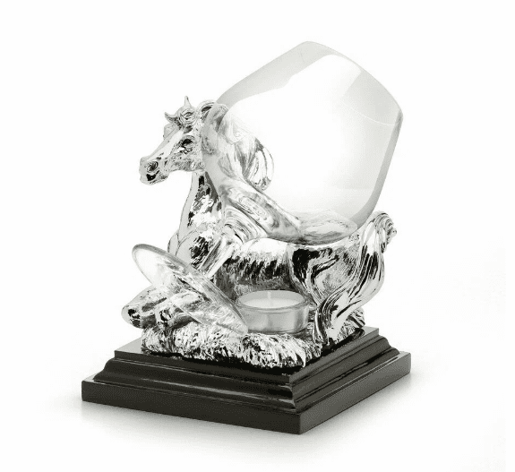 Келих з підігрівом для коньяку “Кінь” 500 мл срібло, кришталь Рівне - фото 1