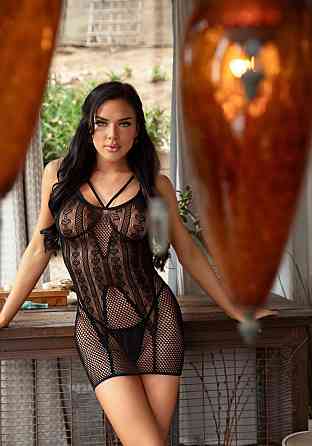 Бодістокінг Leg Avenue Heart Net Mini Dress One Size Black Sex Aura Київ