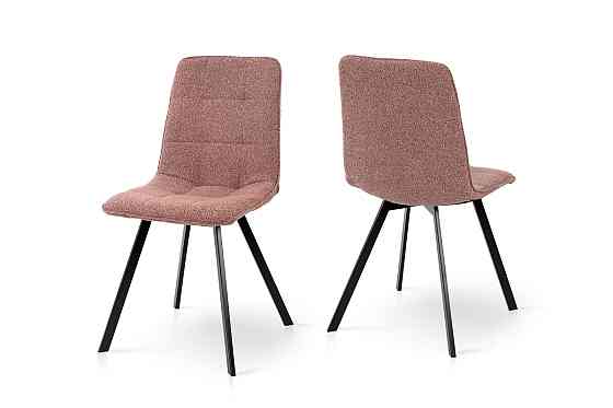 Стілець ФРЕШ (квадрат) чорний/букле цегляна Київ