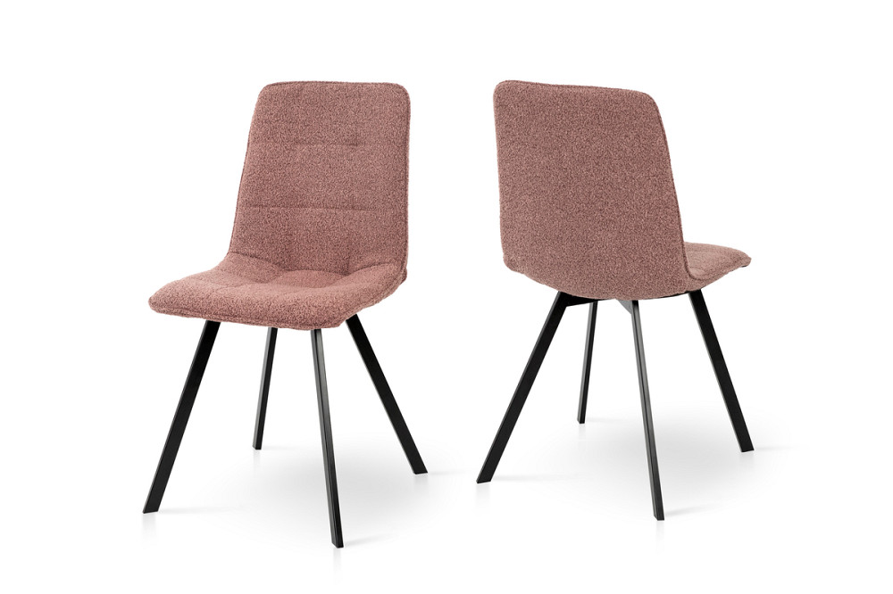 Стілець ФРЕШ (квадрат) чорний/букле цегляна Київ - фото 2