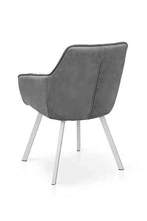 Крісло Тандем, білий/ велюр світл-сірий Киев