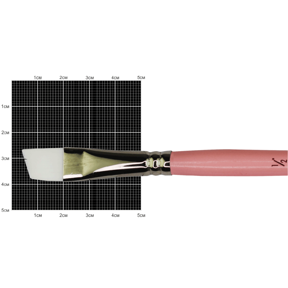 Кисть синтетика угловая Flamingo 1023A No 1/2 к.р KOLOS Киев - изображение 2