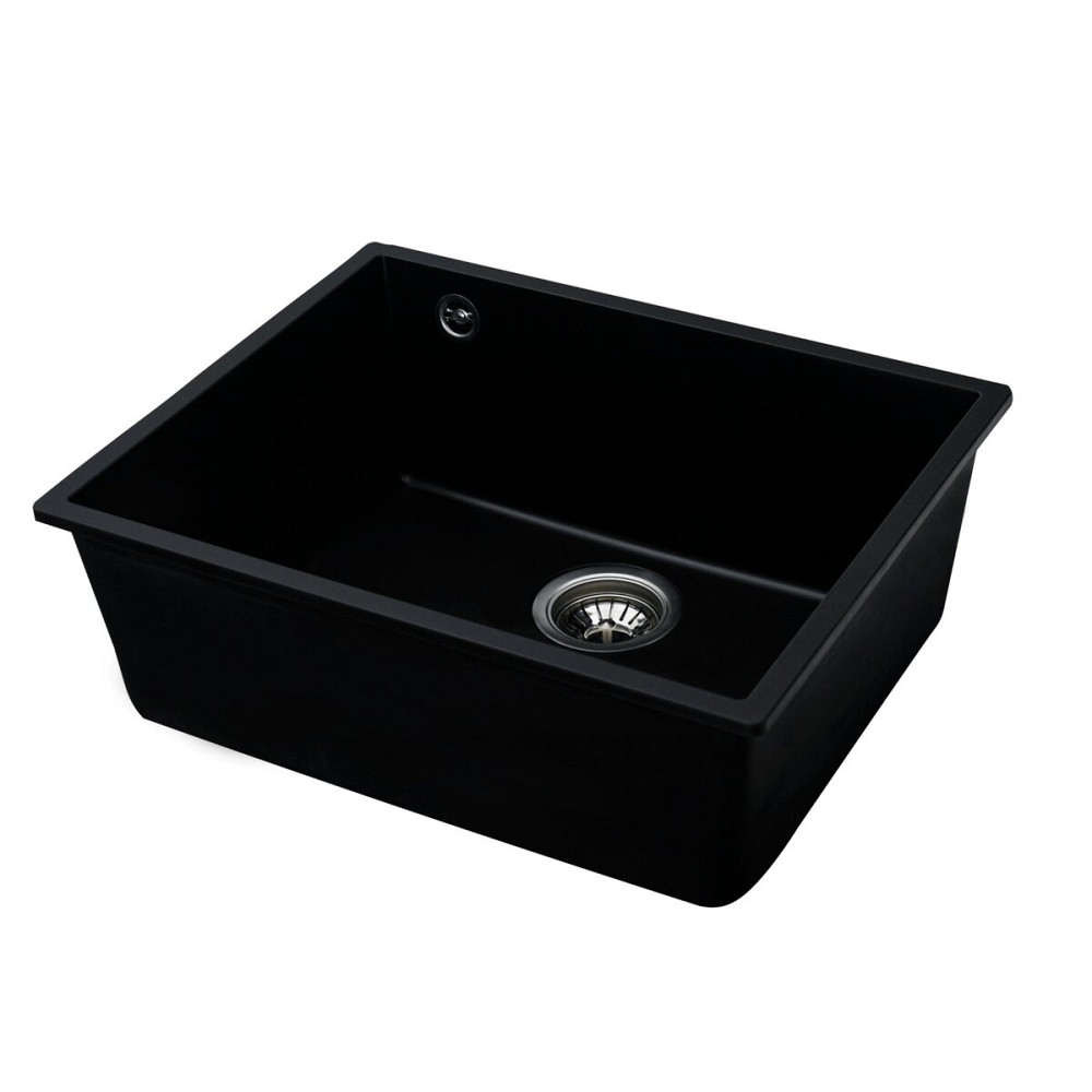 Гранітна мийка для кухні VALESO OASIS 5444 матова Чорна Коломыя - изображение 8