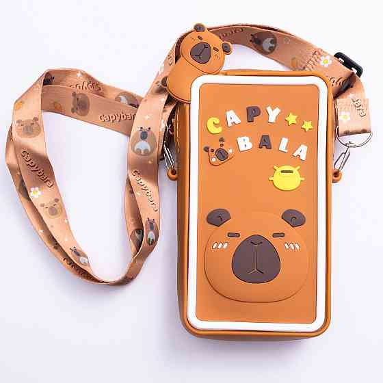 Дитяча силіконова сумочка-гаманець 7*10*3 см Коричневий HP-55-17BR Київ