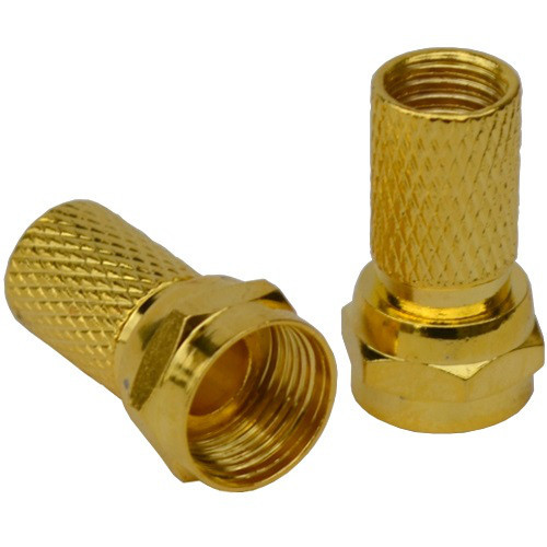 Штекер F (RG-6) , накрутка, длина-18мм, "позолоченный" Полтава - фото 1