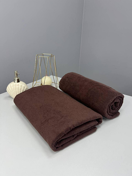 Рушник банний Ideal Textile махровий 100х150 см (56860335) Шоколадний Чернівці - фото 2