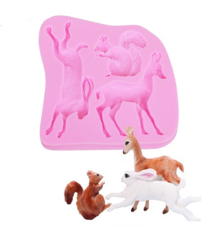 Молд силиконовый Лесные звери 95 на 95 см розовый Киев - изображение 4