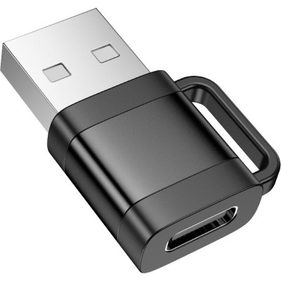 Переходник UA31D USB M to USB-C F USB2.0 Black HOCO (6942007628143) Винница - изображение 4