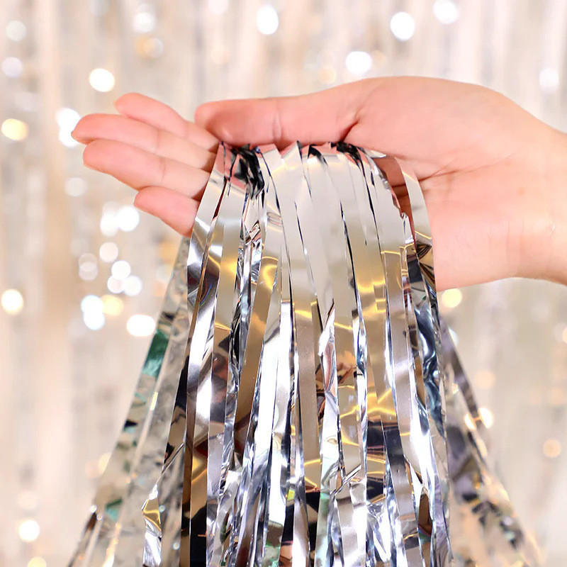 Дощик для фотозони 3 м на 1 м сріблястий Київ - фото 1