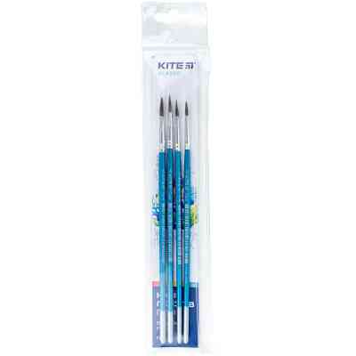 Кисточка для рисования Kite Classic набор из 4-х кистей: пони круглый 2,3,4,5 в пенале (K-339) Винница
