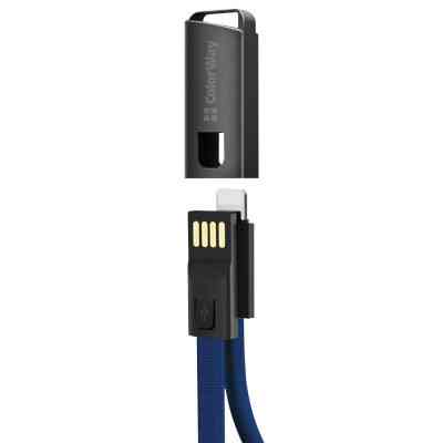 Дата кабель USB 2.0 AM to Lightning 0.22m blue ColorWay (CW-CBUL021-BL) Вінниця