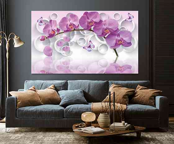Картина полотно у вітальню / спальню   Орхідея   MLP_165  ( 60х30см ) 50x100 см Київ