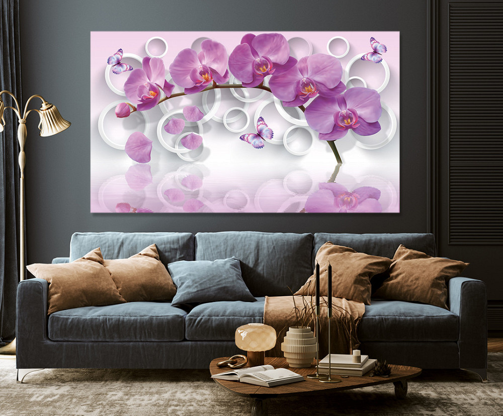 Картина полотно у вітальню / спальню   Орхідея   MLP_165  ( 60х30см ) 50x100 см Київ - фото 3