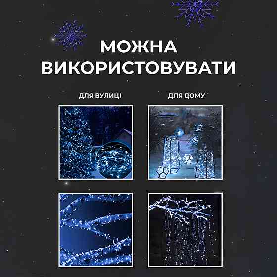 Гирлянда роса на пульте 50 метров на 500 led светодиодов капля белый провод синяя 500L50MWBL Киев