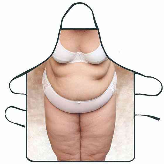 Фартух з приколом для жінок Товстушка 80 на 60 см різнобарвний Київ