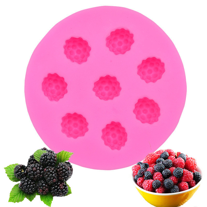 Молд силиконовый Ежевика 75 на 78 мм розовый Киев - изображение 3