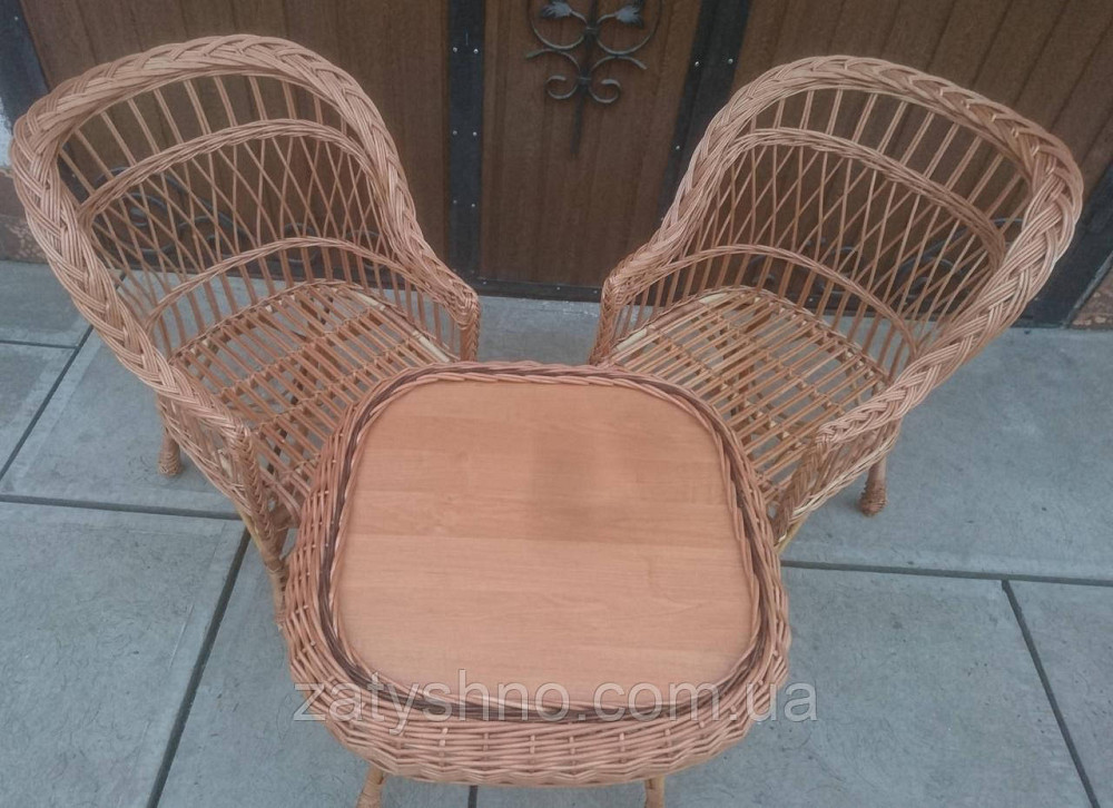 Крісла плетені з журнальним столом із лози. Київ - фото 9
