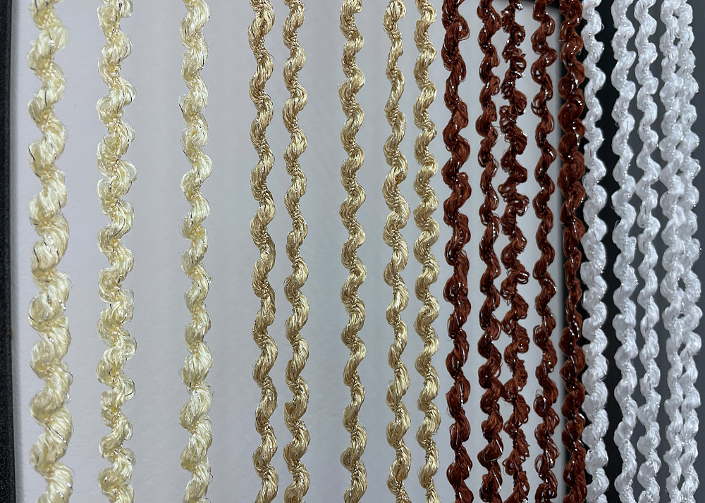 Шторы-нити спираль с люрексом Бежевый с коричнево-белым 300х300см 1 шт (61-053) Киев - изображение 7