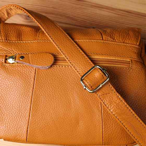 Містка повсякденна сумка з натуральної шкіри для жінок Vintage 22968 Рудий Київ