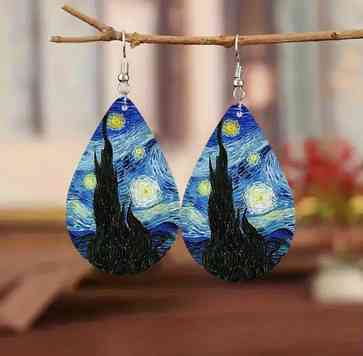 Серьги оригинальные Ван Гог Киев