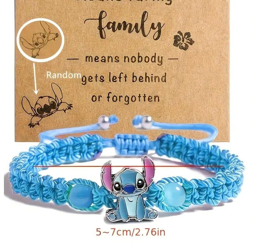 Плетеный браслет со Стичем – регулируемый, голубой Киев - изображение 3