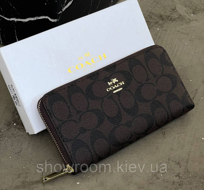Брендовий жіночий гаманець на блискавці Coach (1377-2) Київ - фото 1