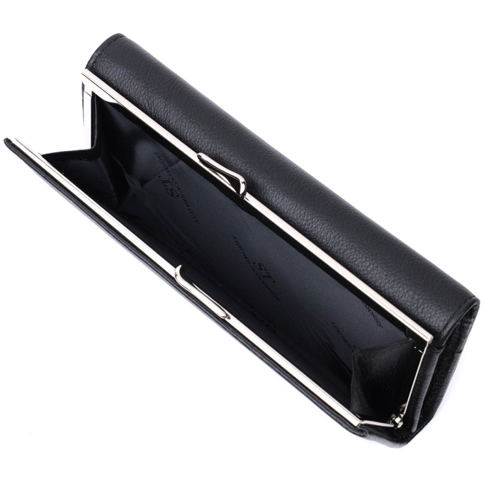 Добротное женское портмоне с карманом для монет из натуральной кожи ST Leather 22691 Черный Киев - изображение 6