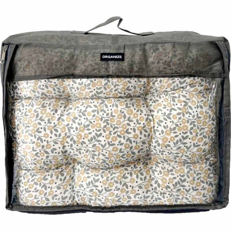 Велика дорожня сумка для речей з ручкою та прозорою вставкою P001 40x31x15 см (Сірий) Суми - фото 5