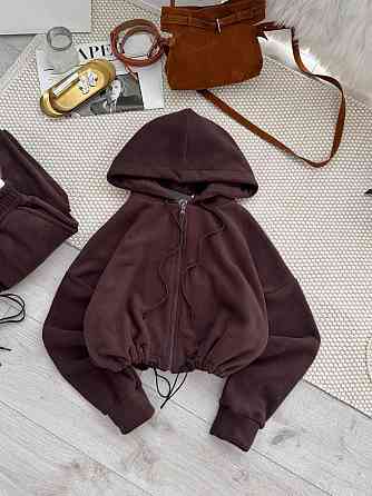 Жіночий повсякденний теплий костюм двосторонній Фліс Шоколад, 42/44 Одеса