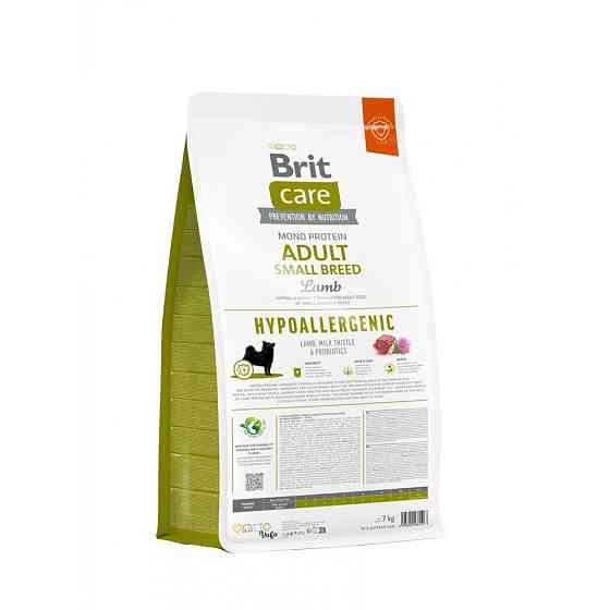 Корм для собак малых пород Brit Care Dog Hypoallergenic Adult Small Breed гипоаллергенный с ягненком, 7 кг Винница