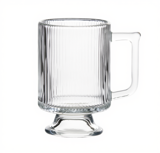 Набір скляних чашок 300 мл (6 шт) з рифленого скла HP-19-L7 Коломыя