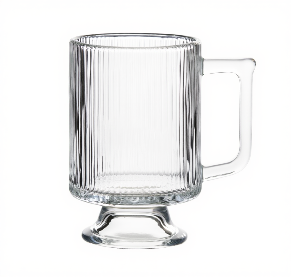 Набір скляних чашок 300 мл (6 шт) з рифленого скла HP-19-L7 Коломыя - изображение 3