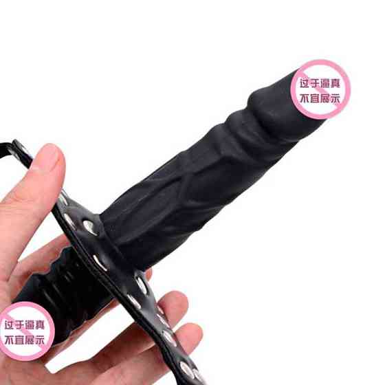 Страпон на лицо и в рот - 13 *3,5/5*3,5 см - Черный Винница