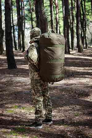 Армійська сумка-баул хакі 110 л військова водонепроникна міцна сумка для ЗСУ WASA Львів